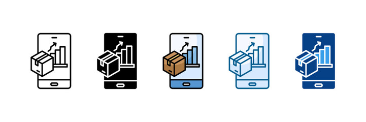 Mobile Demand Tracking Icon Set Multiple Style Collection