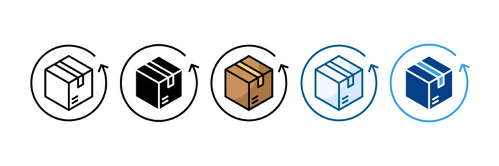 Back In Demand Icon Set Multiple Style Collection