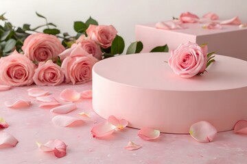 podium with elegant background