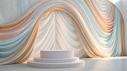 podium with elegant background
