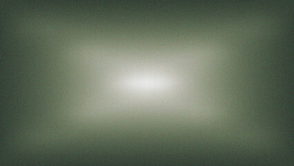 Grainy Gradient Background Olive Green Texture with Central White Light Source for Design
