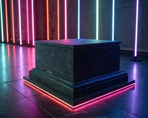 podium with elegant background