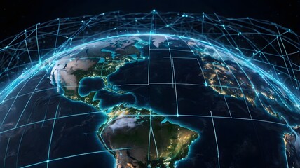 Digital Earth Network – Global Connectivity Visualization