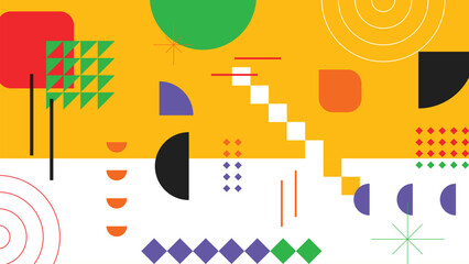 Obraz premium Bold Abstract Colorful Geometric Background