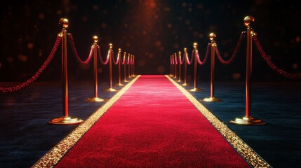 Red carpet event, empty, studio shot, for digital use