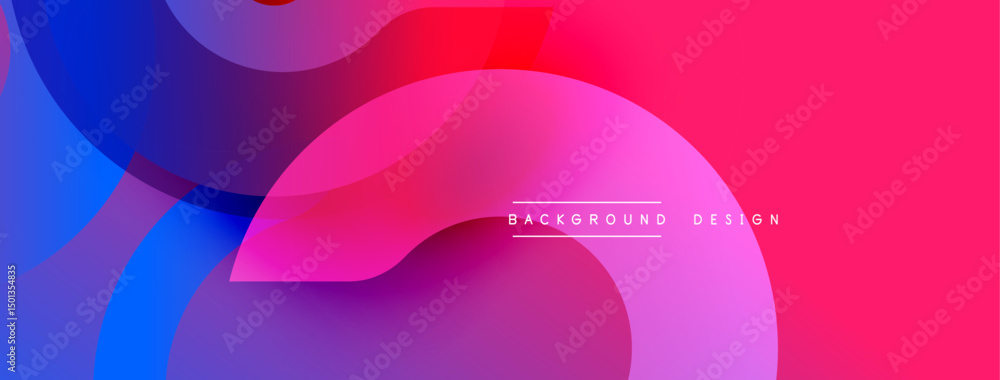 Aufkleber abstract vibrant layers overlap. pink, blue, purple hues blend smoothly. modern design element for d