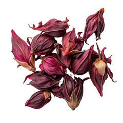 Dried Hibiscus Flowers Dark Background Herbal Tea Ingredient