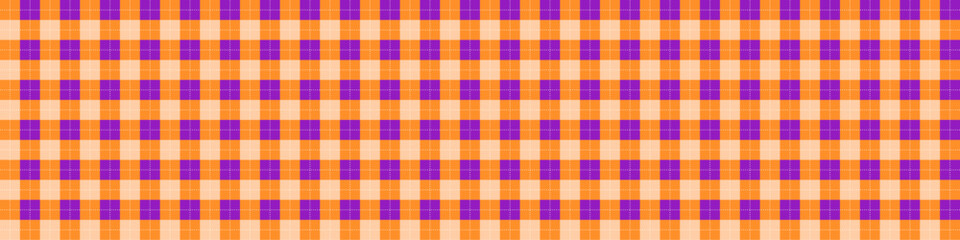 Halloween tablecloth pattern with checkered texture. Flat vector illustration isolated