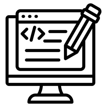 Code Editor Icon Element For Design