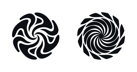 Set design spiral circle illustration