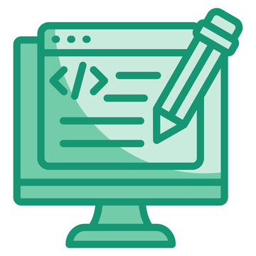 Code Editor Icon Element For Design
