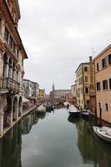 Old canals and streets in Chioggia, Italy           