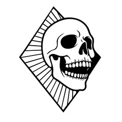 skull on a white background