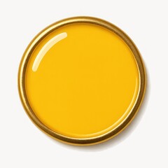 Vibrant yellow paint circle.