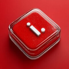 Red Alert Graphic: Transparent Object Presenting Information with Attention-Grabbing Design for User Interface, Technology, and Applications.