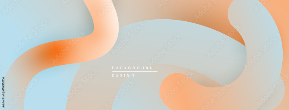 Poster abstract fluid shapes, pastel colors blend. soft gradients create modern background design. minimali