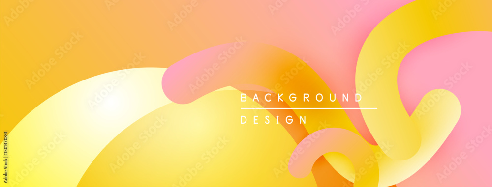 Poster abstract fluid shapes blend, creating warm gradient. soft colors evoke modern design aesthetic. back