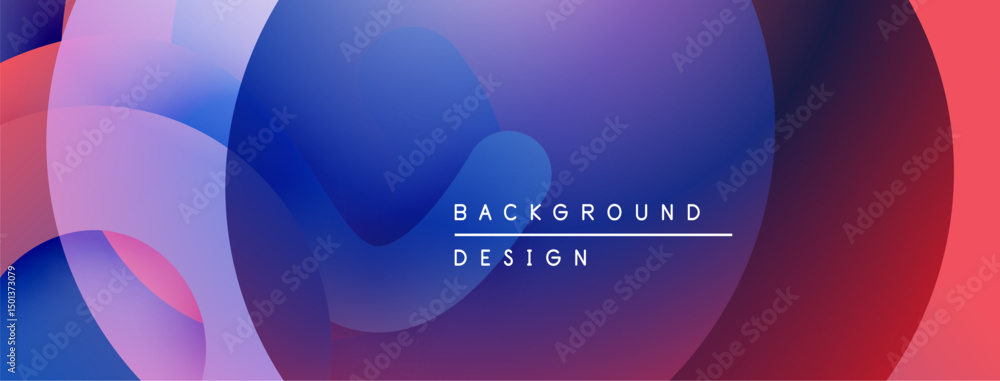 Aufkleber abstract fluid shapes, vibrant colors blend. gradient design creates dynamic visual experience. mode