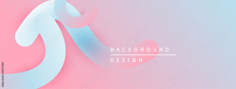 Aufkleber abstract pastel ribbons create flowing shapes. soft pinks, blues blend into lavender background. min