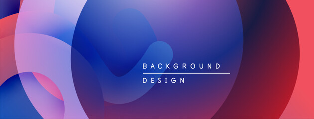 Abstract fluid shapes, vibrant colors blend. Gradient design creates dynamic visual experience. Modern aesthetic, perfect backdrop.