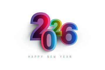 2026 New Year vector card