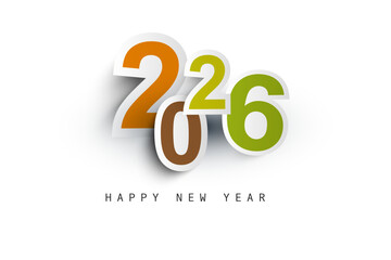 2026 New Year vector card