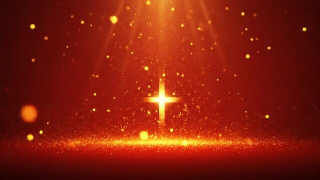 Pentecost celebration videos. Red background with light. glowing light on red background