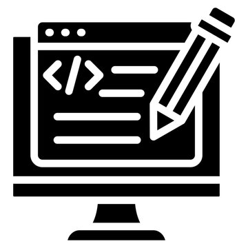 Code Editor Icon Element For Design