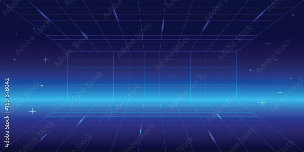 Poster pixel art background.8 bit game. retro game. for game assets in vector illustrations. retro futurism