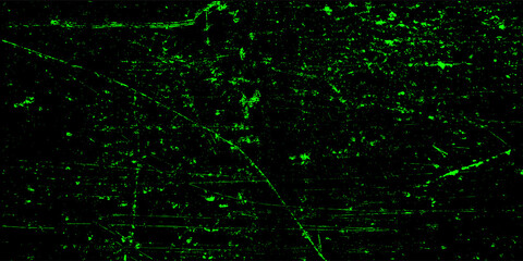 Grunge bright neon background. Green scuffs on a black wall. Dirt grunge distress texture. Overlay grunge. Alpha channel.vector ilustration