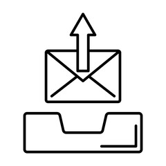 Outbox line icon