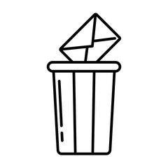 Delete Email line icon