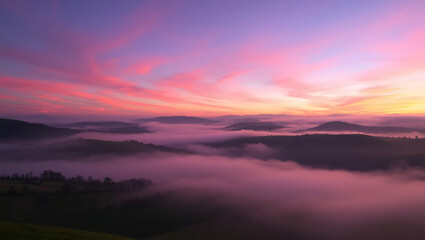 Fototapeta premium sunrise over the lake, 8K image