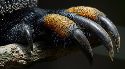 Obraz premium Sharp Talons of a Bird of Prey, Close up Detail of Powerful Claws