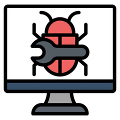 Bug Fix Icon Element For Design
