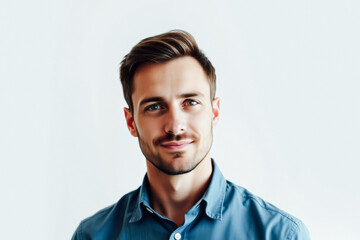 Portrait of a Man in a Light Blue Shirt