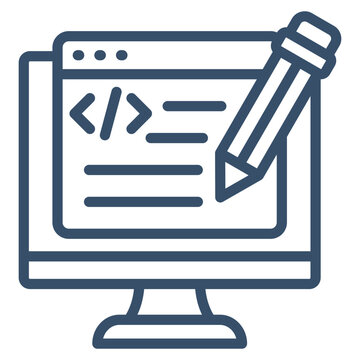 Code Editor Icon Element For Design