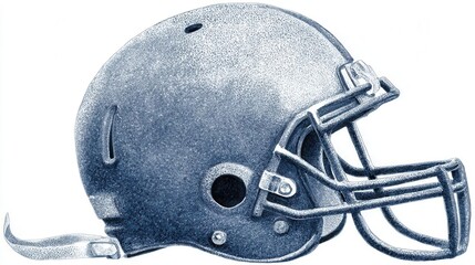 Fototapeta premium Gray football helmet illustration