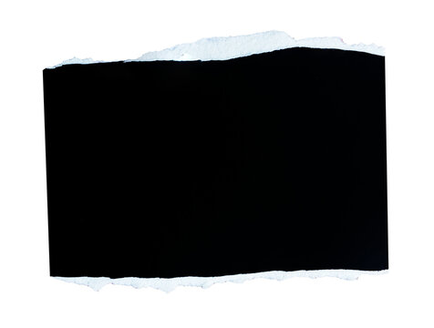 black torn paper with empty edges