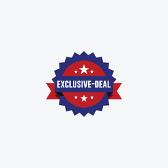 Exclusive Deal Label Vector Art Silhouette Design