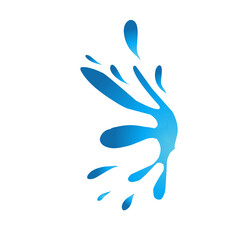 Fototapeta premium blue hand print