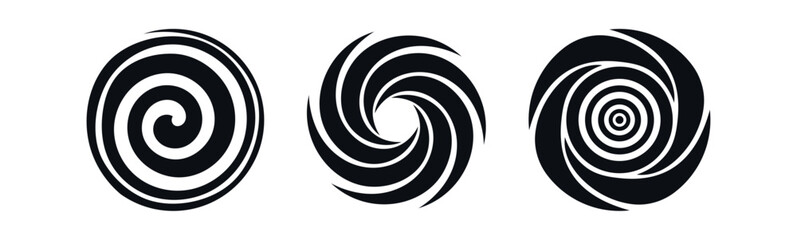 Set design spiral circle illustration