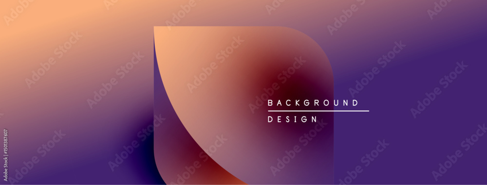 Poster Abstract gradient background. Smooth color transitions create modern visual effect. Minimalist design with text overlay.