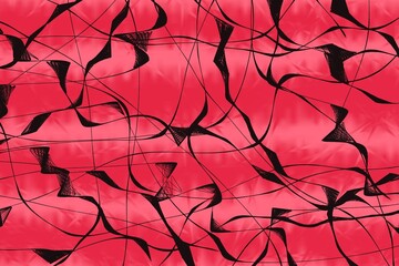 seamless pattern with red and yellow leaves