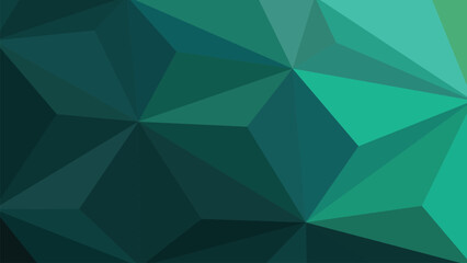 Dark Emerald Polygon Geometry Background
