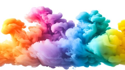 Colorful Abstract Smoke Clouds in Vibrant Hues Creating a Dynamic Artistic Atmosphere