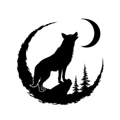 forest wolf image vector 