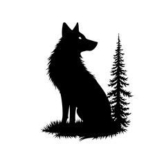 forest wolf image vector 