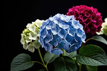 Obraz premium A bouquet of fresh flowers in a decorative vase, ideal for interior design or floral arrangement inspiration