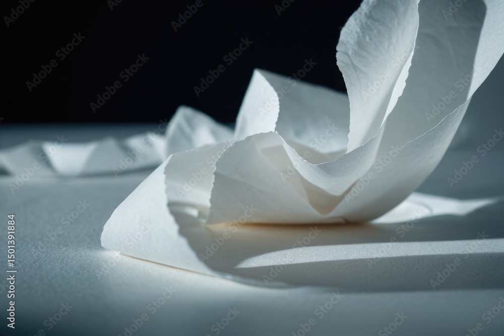 Poster a close-up view of a piece of paper lying on a table, ideal for using as a background or in designs 